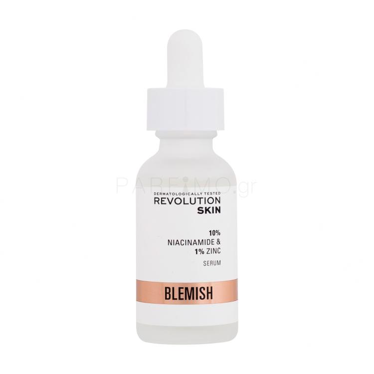 Revolution Skincare Blemish 10% Niacinamide + 1% Zinc Ορός προσώπου για γυναίκες 30 ml