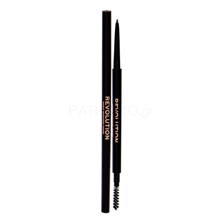 Makeup Revolution London Precise Brow Pencil Μολύβι για τα φρύδια για γυναίκες 0,05 gr Απόχρωση Dark Brown
