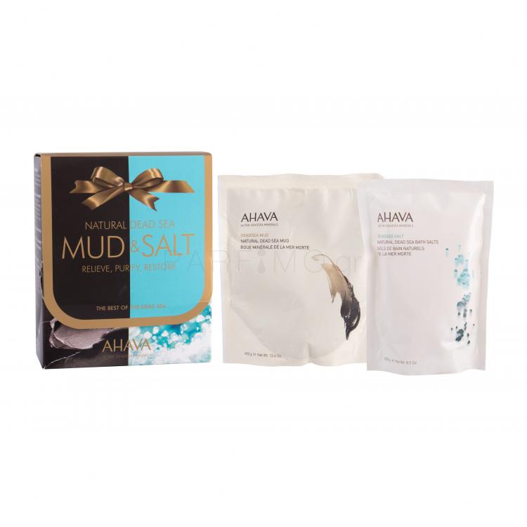 AHAVA Deadsea Mud Dermud Nourishing Body Cream Σετ δώρου φυσική λάσπη Νεκτής Θάλασσας 400 g+ ορυκτών αλάτων λουτρού Νεκτής Θάλασσας 250 g