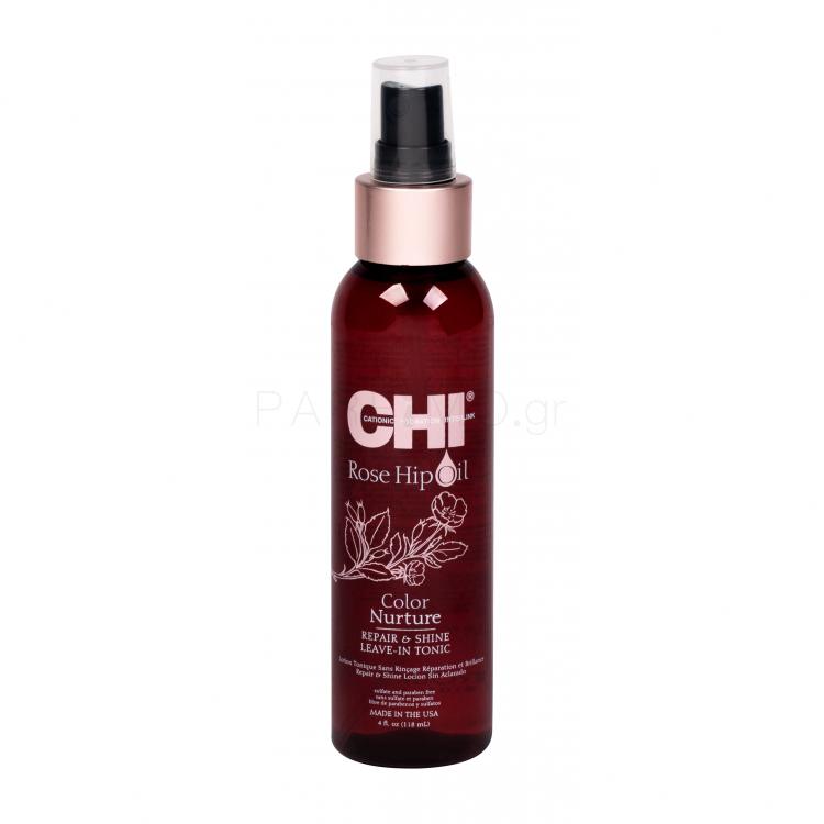 Farouk Systems CHI Rose Hip Oil Color Nurture Περιποίηση μαλλιών χωρίς ξέβγαλμα για γυναίκες 118 ml