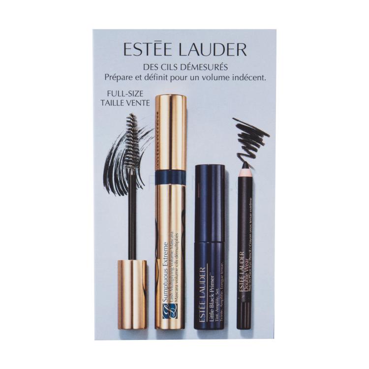 Estée Lauder Sumptuous Extreme Σετ δώρου μάσκαρα 8 ml + βάση κάτω από μάσκαρα Little Black Primer 2,8 ml+ μολύβι ματιών Double Wear 8 g 01 Onyx