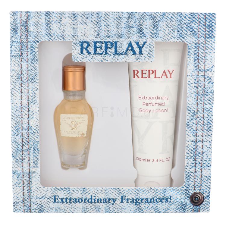 Replay Jeans Original! For Her Σετ δώρου EDT 20 ml + λοσιόν σώματος 100 ml κατεστραμμένη συσκευασία