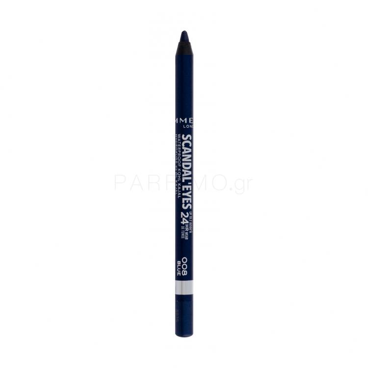 Rimmel London Scandaleyes Kajal 24HR Μολύβι για τα μάτια για γυναίκες 1,3 gr Απόχρωση 008 Blue