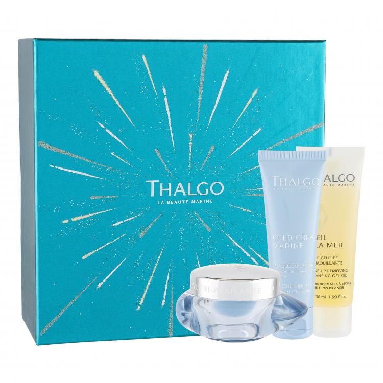Thalgo Cold Cream Marine Σετ δώρου φροντίδα προσώπου ημέρας 50 ml + μάσκα προσώπου  50 ml + λάδι καθαρισμού προσώπου Éveil á La Mer 50 ml